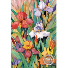 WATERMARK GREETING CARD IRIS GARDEN